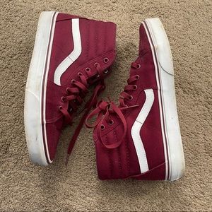 Vans  sk8-hi maroon sneakers women10 /men’s8.5